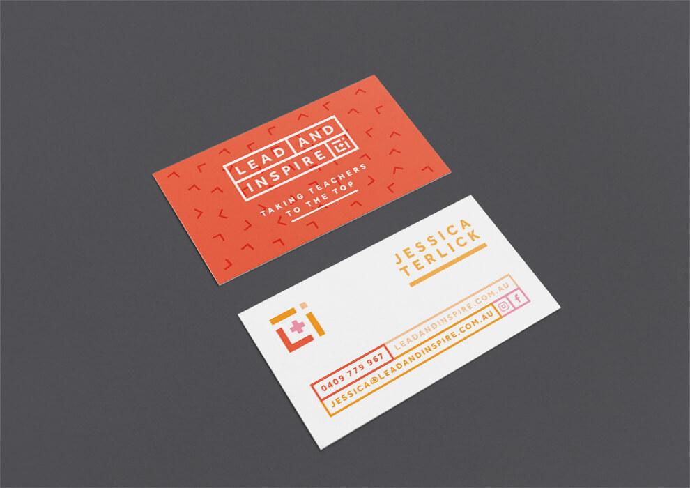Lead and inspire business cards