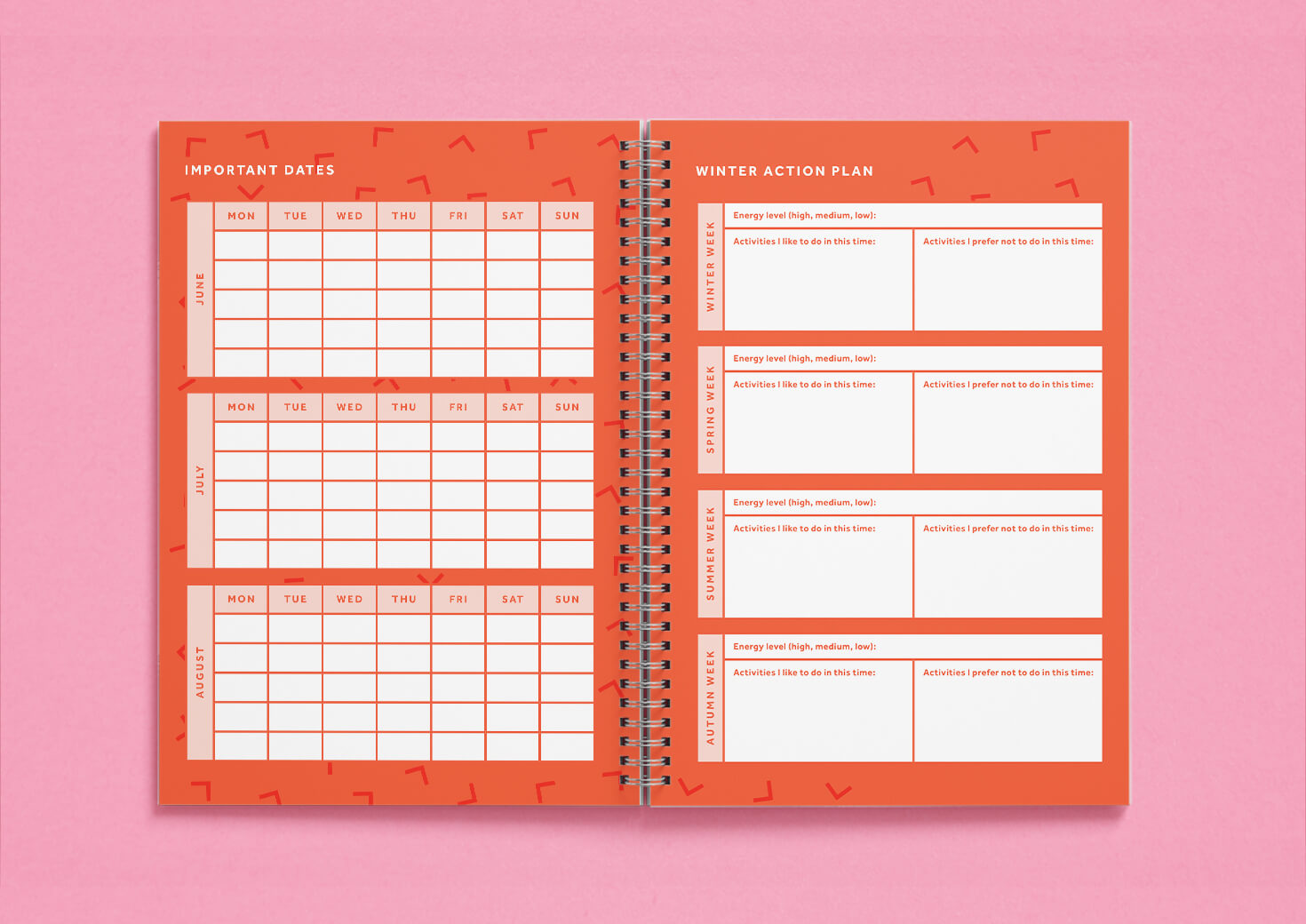 Lead and inspire Journal calendar page