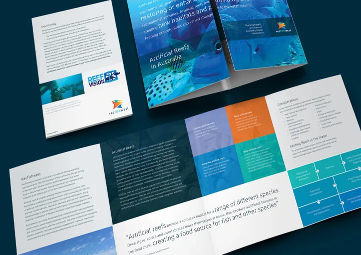 Recfishwest artificial reef brochure close up