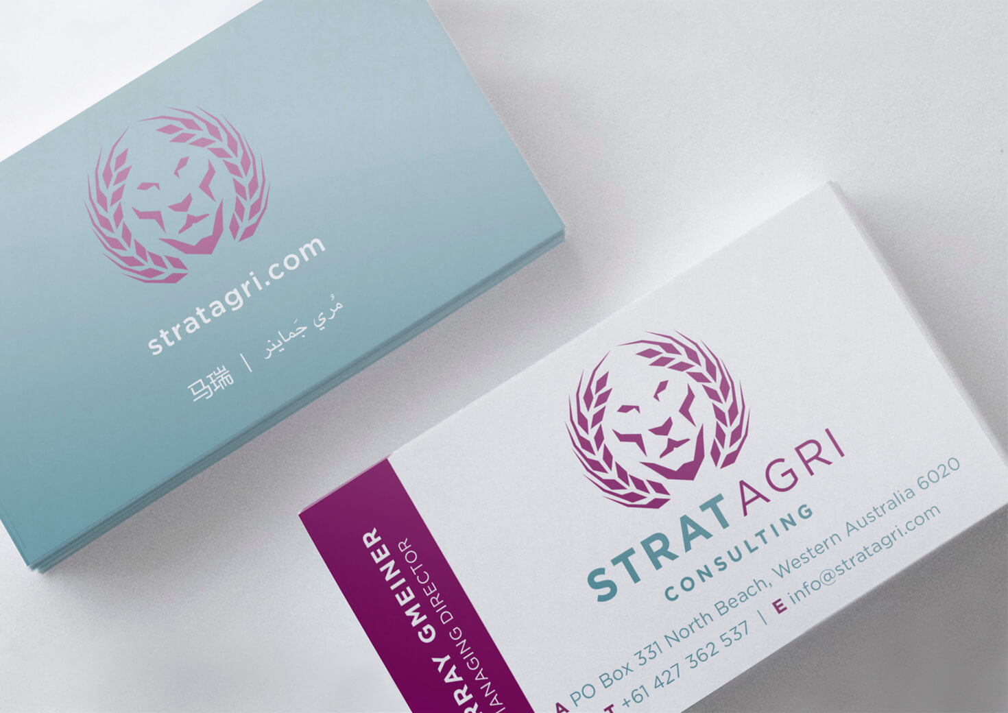 Strat Agri Consulting business cards