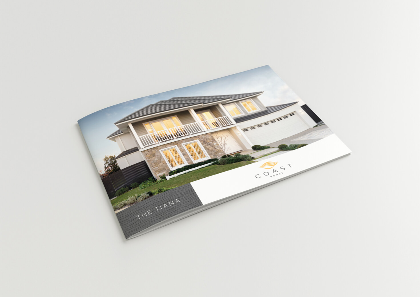 Coast homes brochure design front cover
