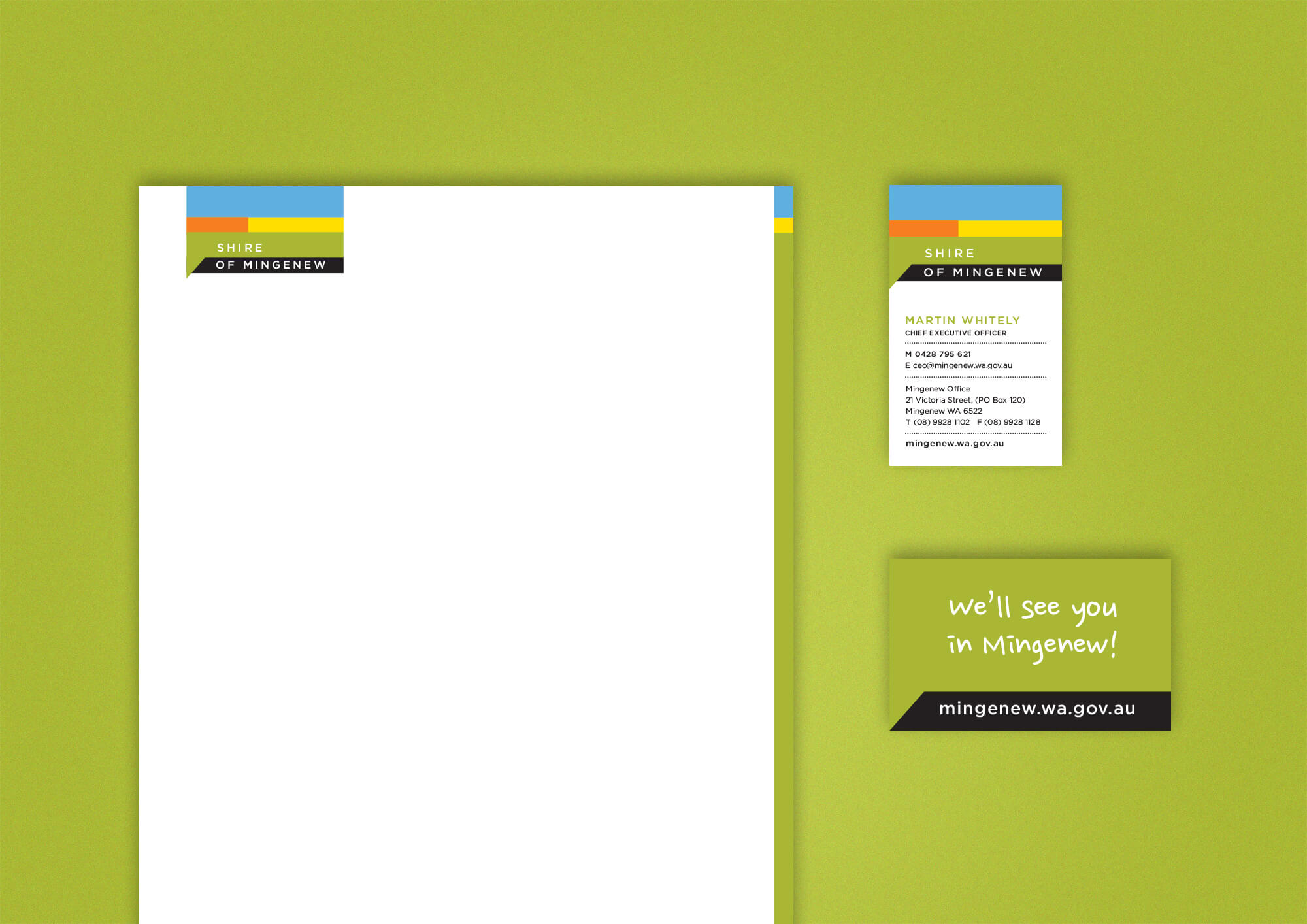 Mingenew shire stationery design