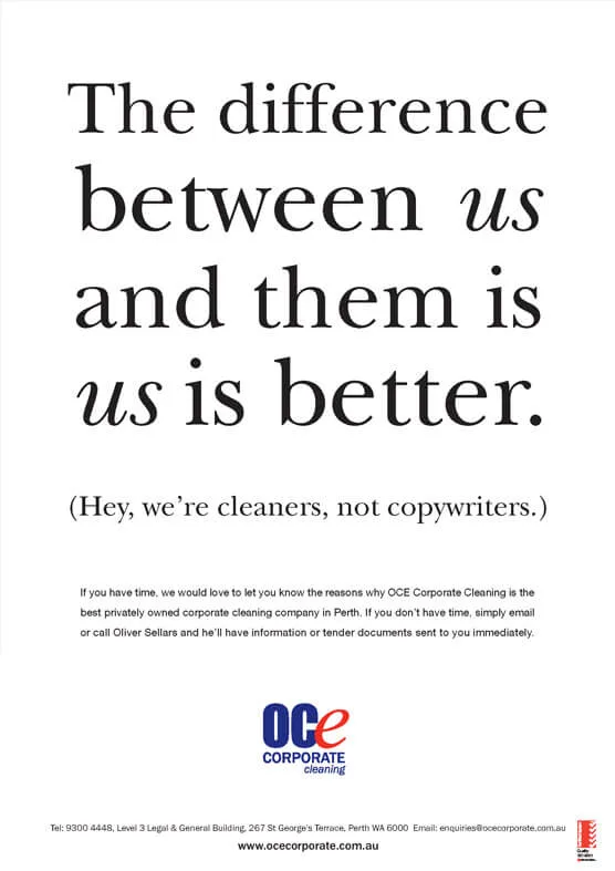 oce cleaning press ad