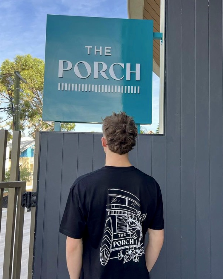 The Porch ☕<br/>We were stoked to see the unveiling of The Porch brand and illustrated team shirts yesterday! <br/><br/>The Porch is